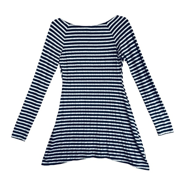 MAX EDITION Striped Dress / Tunic Navy Blue Grey Size Small NWT - Picture 2 of 9
